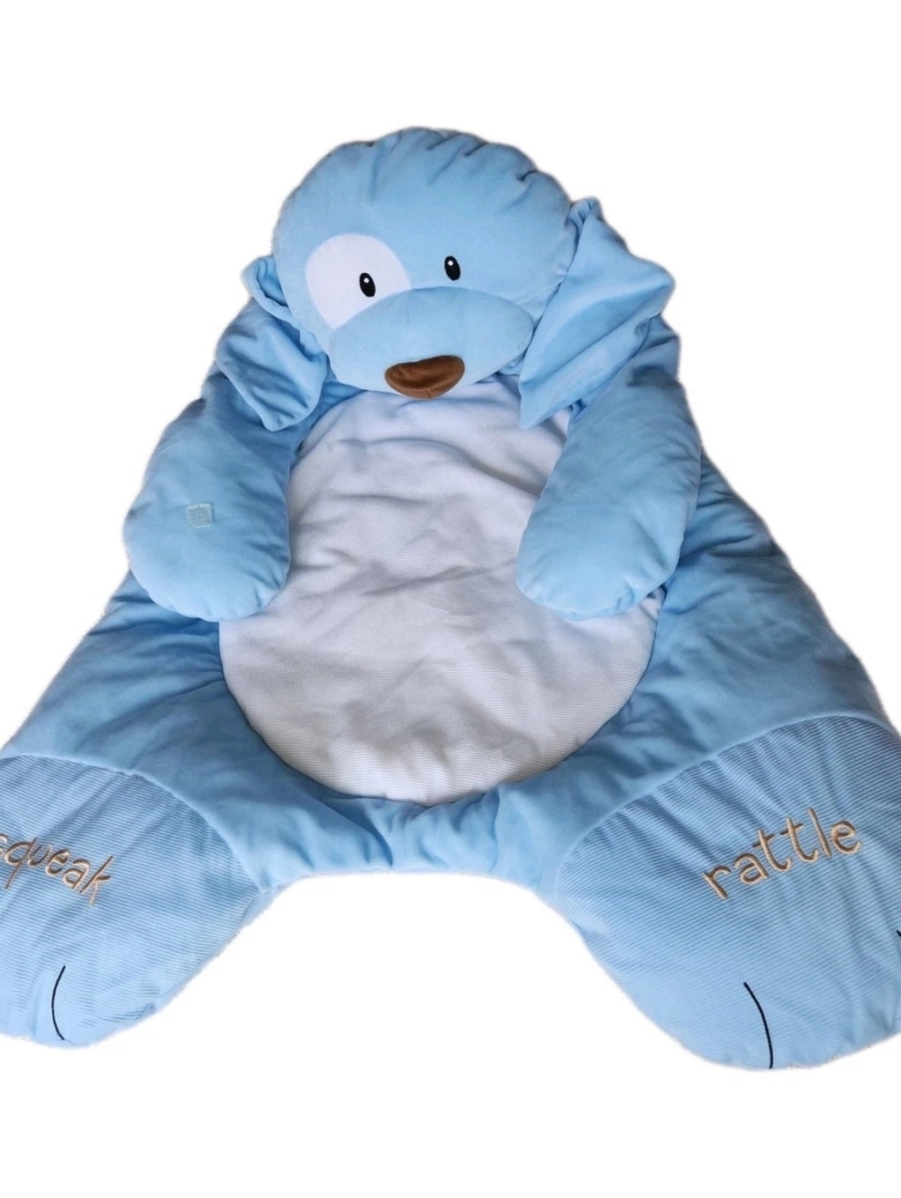 Baby Gund Plush Baby Play Mat Tummy Time Spunky the Blue Dog Activity Playmat